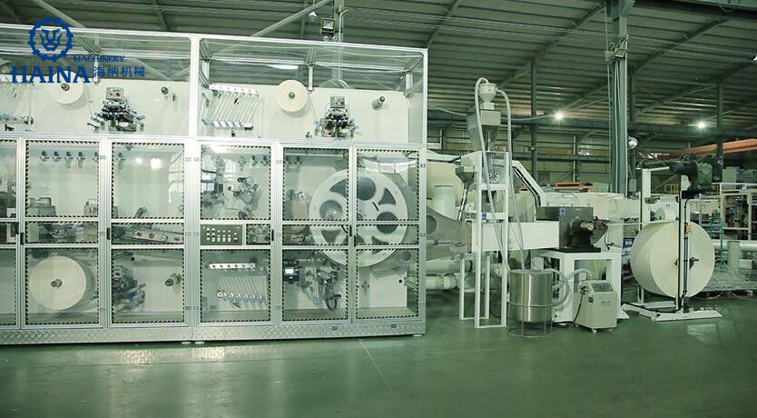 85% Efficiency Nonwoven Pulp Diaper Manufacturing Plant With Stacker